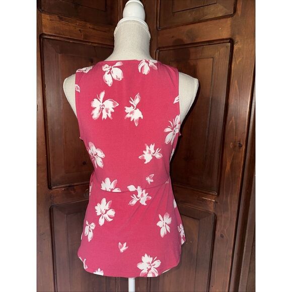 Women's Gilli Pink Sleeveless Blouse Faux Wrap - Business Work Size Small - Picture 4 of 5